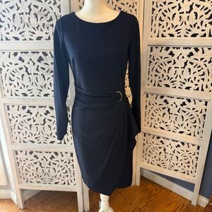 DKNY Midnight Blue Long Sleeve Dress NWT Sz 6